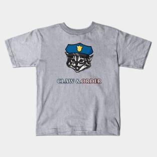 Law and order cat Kids T-Shirt